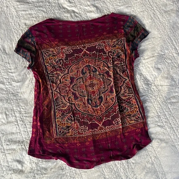 Lucky Brand Mandala Paisley Tee - Picture 2 of 3
